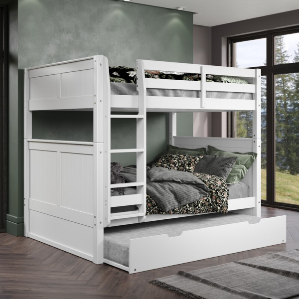 预发布站点、【Furniture】Stig Full Over Full Solid Wood Standard Bunk Bed with Trundle by Harriet Bee、mysite-12345