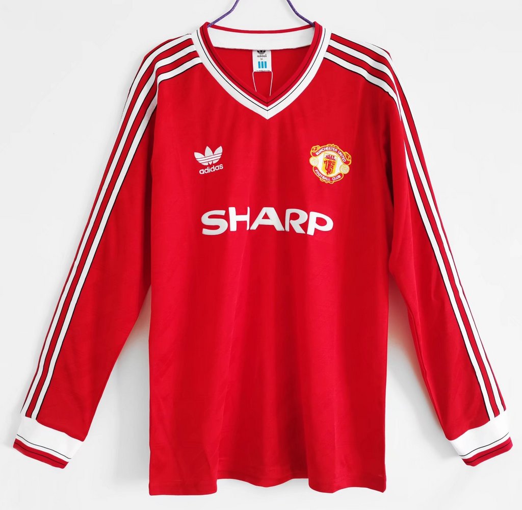 Manchester United Retro 86-88 Home Long Sleeve Jersey111