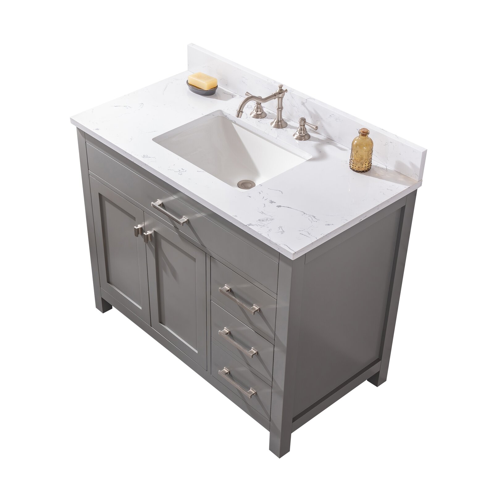 预发布站点、【Home Improvement】Atencio 42" Single Bathroom Vanity Set、-12345