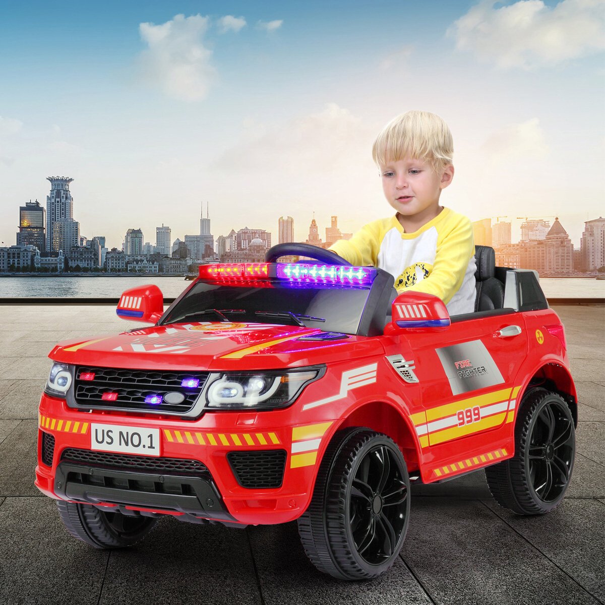 预发布站点、【Baby&Kids】12V Kids Ride on Police Car with Remote Control、-12345