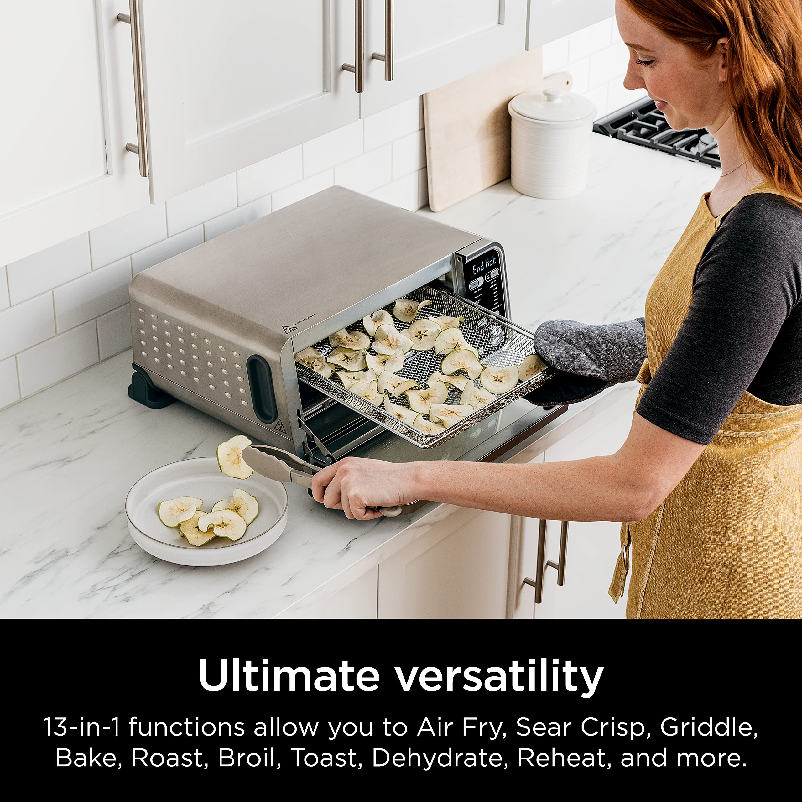 预发布站点、【Appliances】Ninja SP301 Dual Heat Air Fry Countertop 13-in-1 Oven with Extended Height, XL Capacity、-12345
