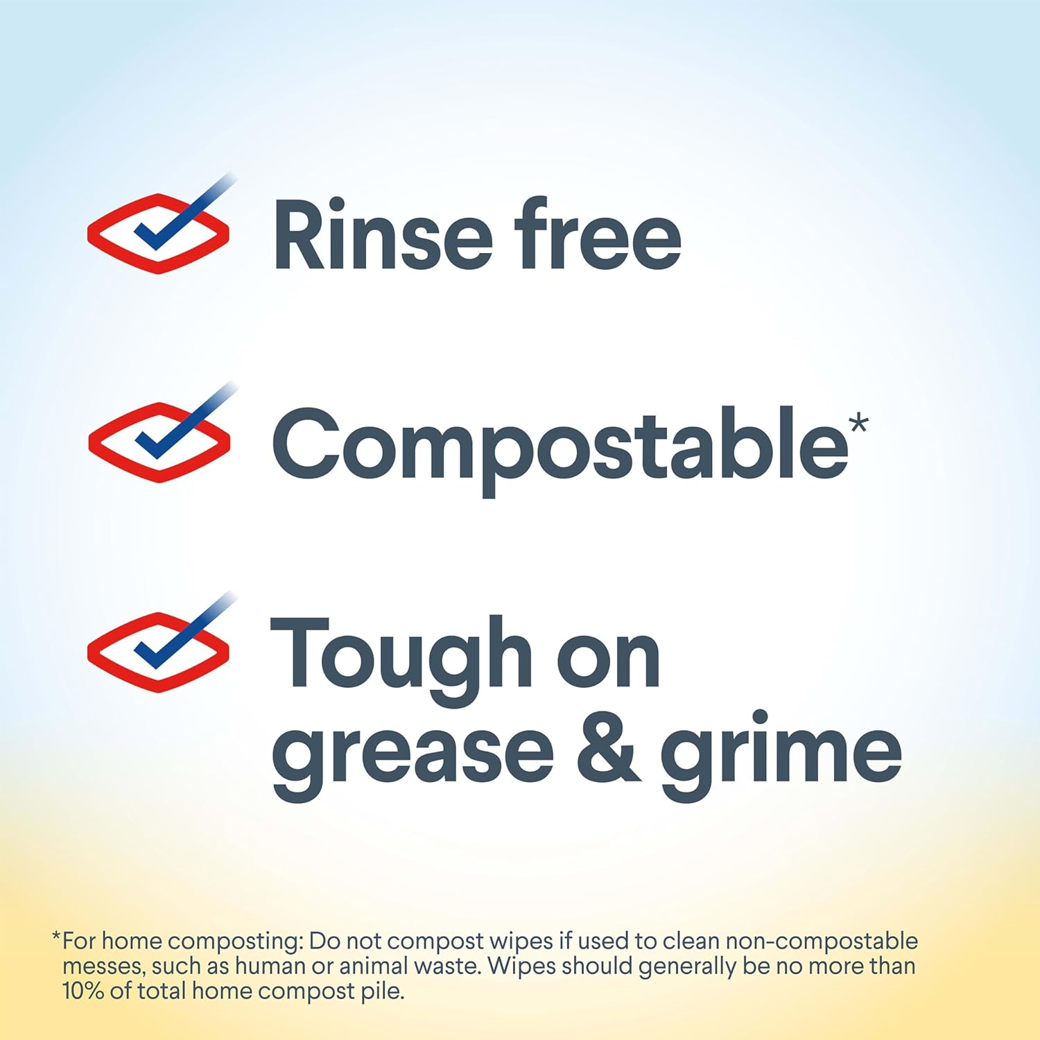 Clorox Free & Clear Compostable Cleaning Wipes, Light Lemon Scent, 75 Count, Pack of 3 (Pack May Vary)111mysite