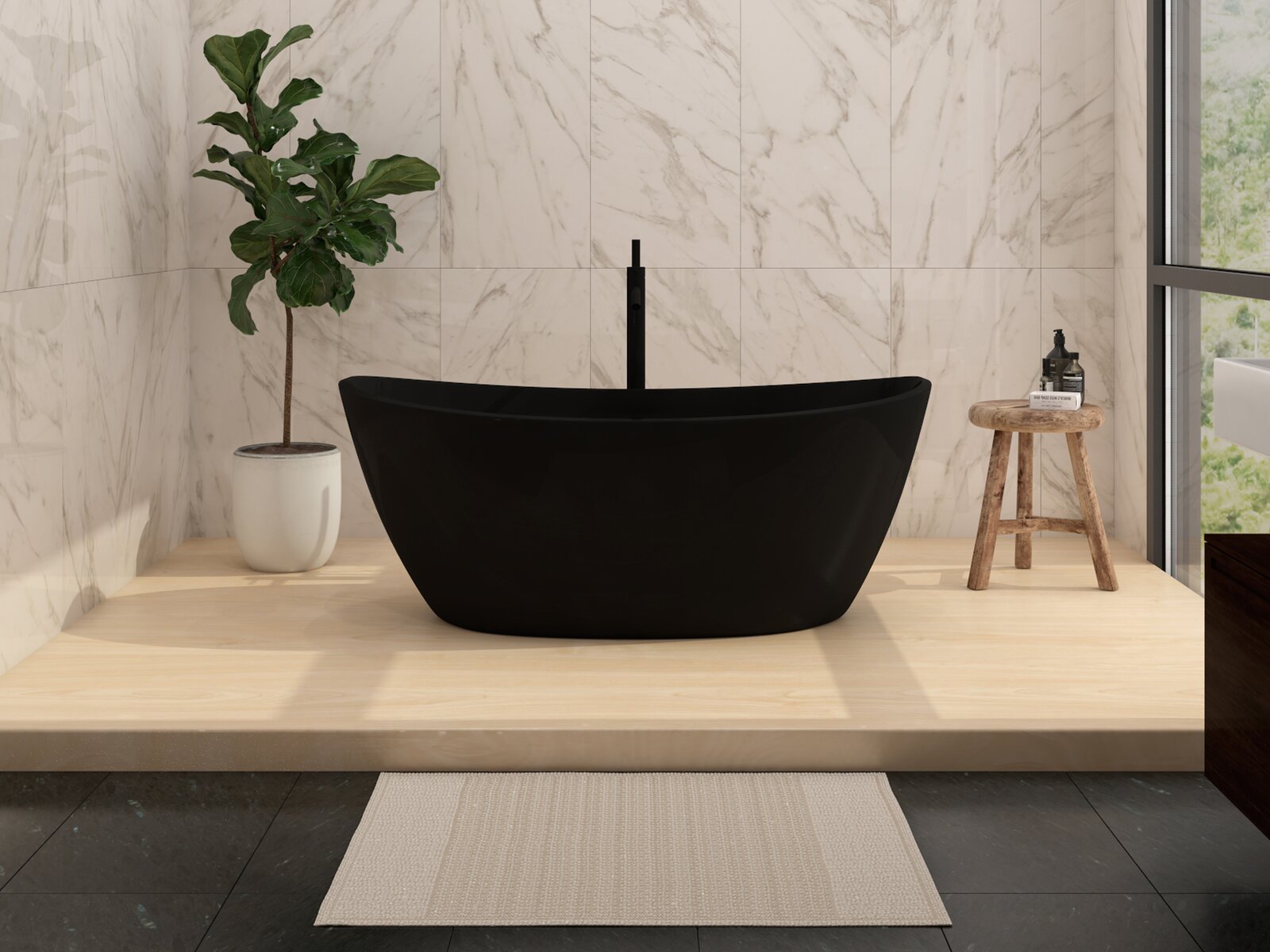 预发布站点、【Home Improvement】59" x 33" Freestanding Soaking Solid Surface Bathtub、-12345