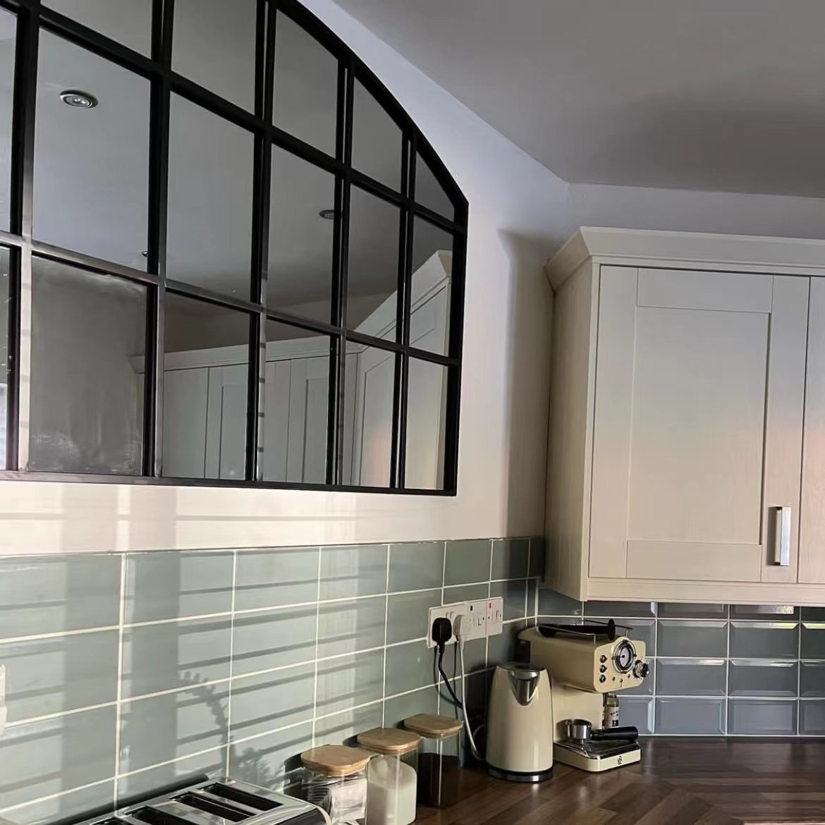 预发布站点、【Home Improvement】Kaxton Window Pane Metal Mirror、-12345