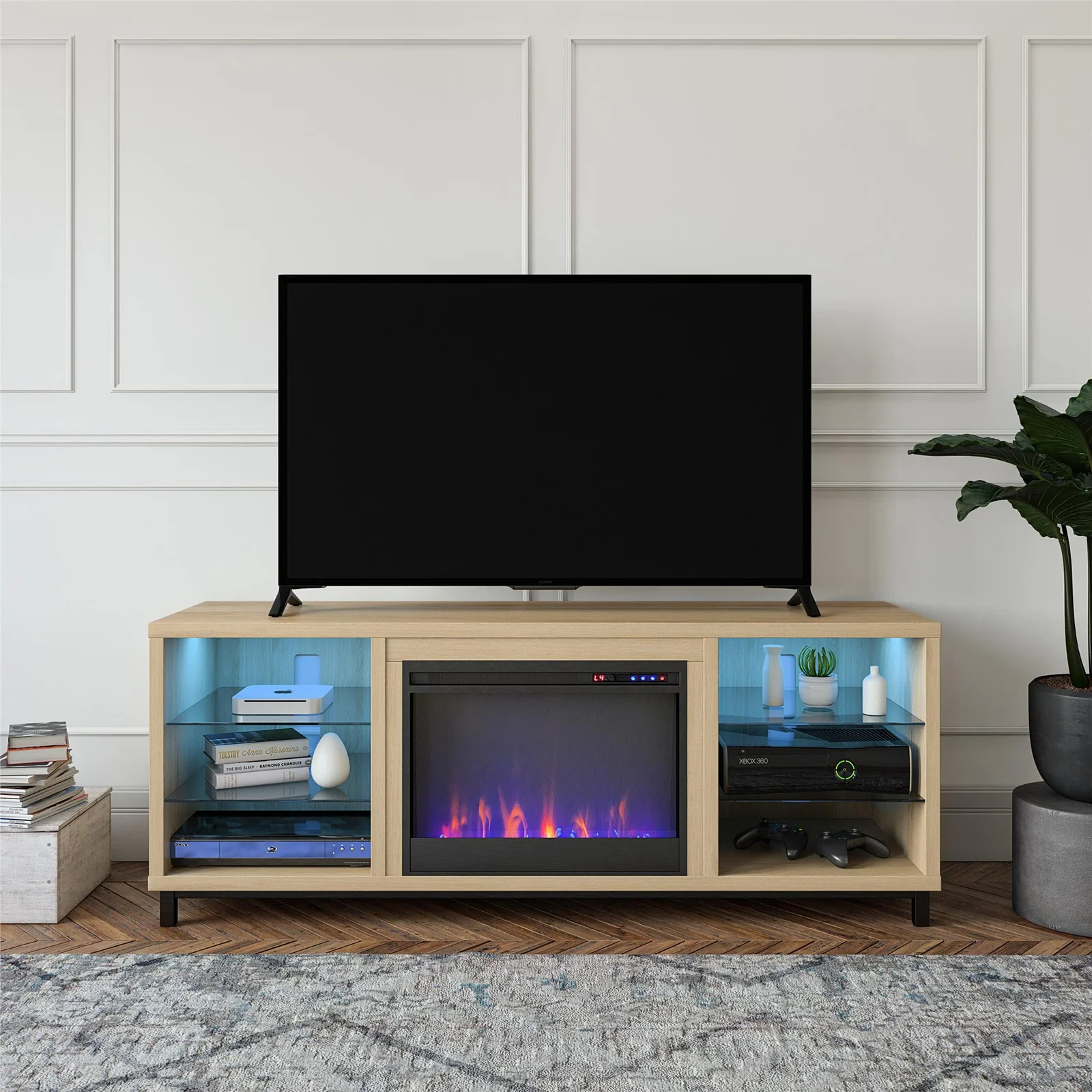 预发布站点、【Furniture】【BS】Vaske TV Stand for TVs up to 70" with Fireplace Included、-12345