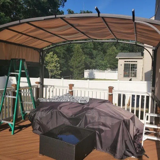 预发布站点、Meadow 11 Ft. W x 9.4 Ft. D Metal Pergola with Canopy、-12345