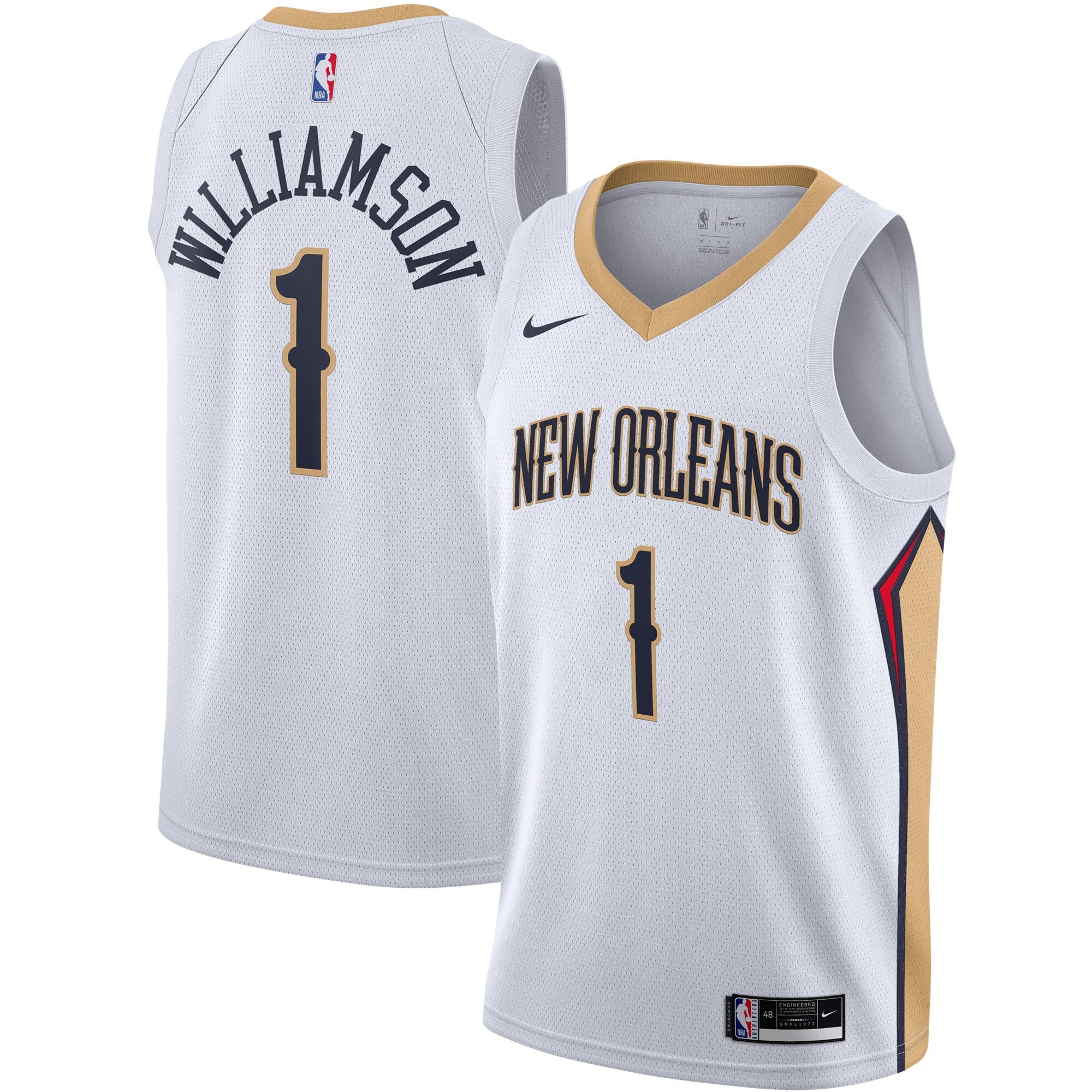 预发布站点、Zion Williamson New Orleans Pelicans Swingman Jersey - White - Association Edition、FF-CUSTOM-12345
