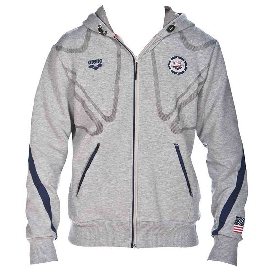 预发布站点、Arena Unisex USA Swimming Hooded Jacket、mysite-12345