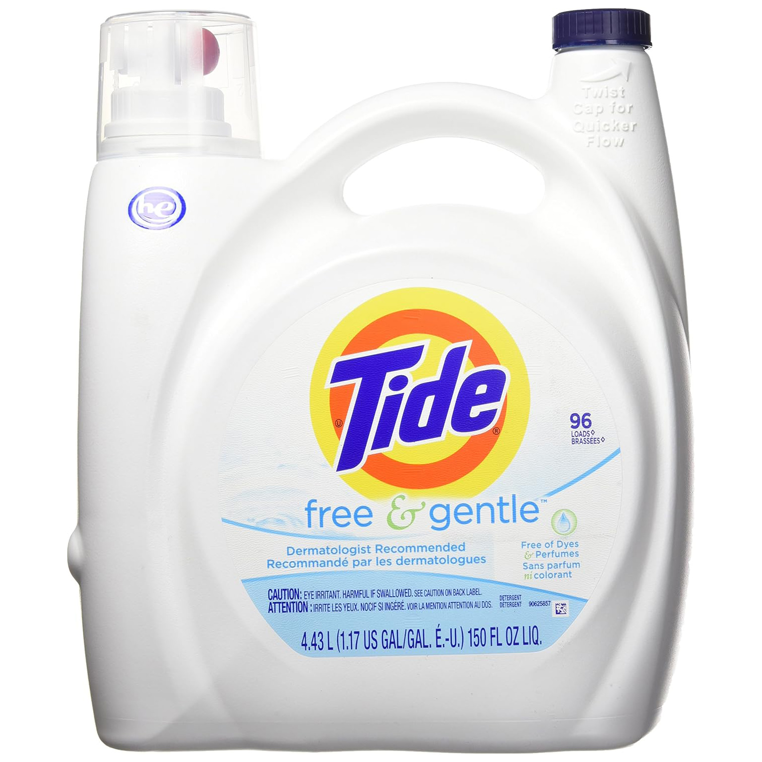 Tide Free & Gentle Laundry Detergent Liquid, HE Compatible, 100 Loads, 132 fl oz Hypoallergenic Laundry Detergent for Sensitive Skin111mysite