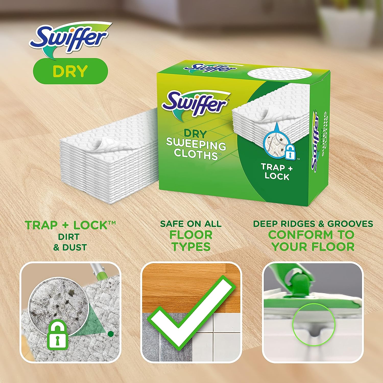 Swiffer Sweeper Wet Mopping Cloth Multi Surface Refills, Febreze Lavender Scent, 36 count111mysite