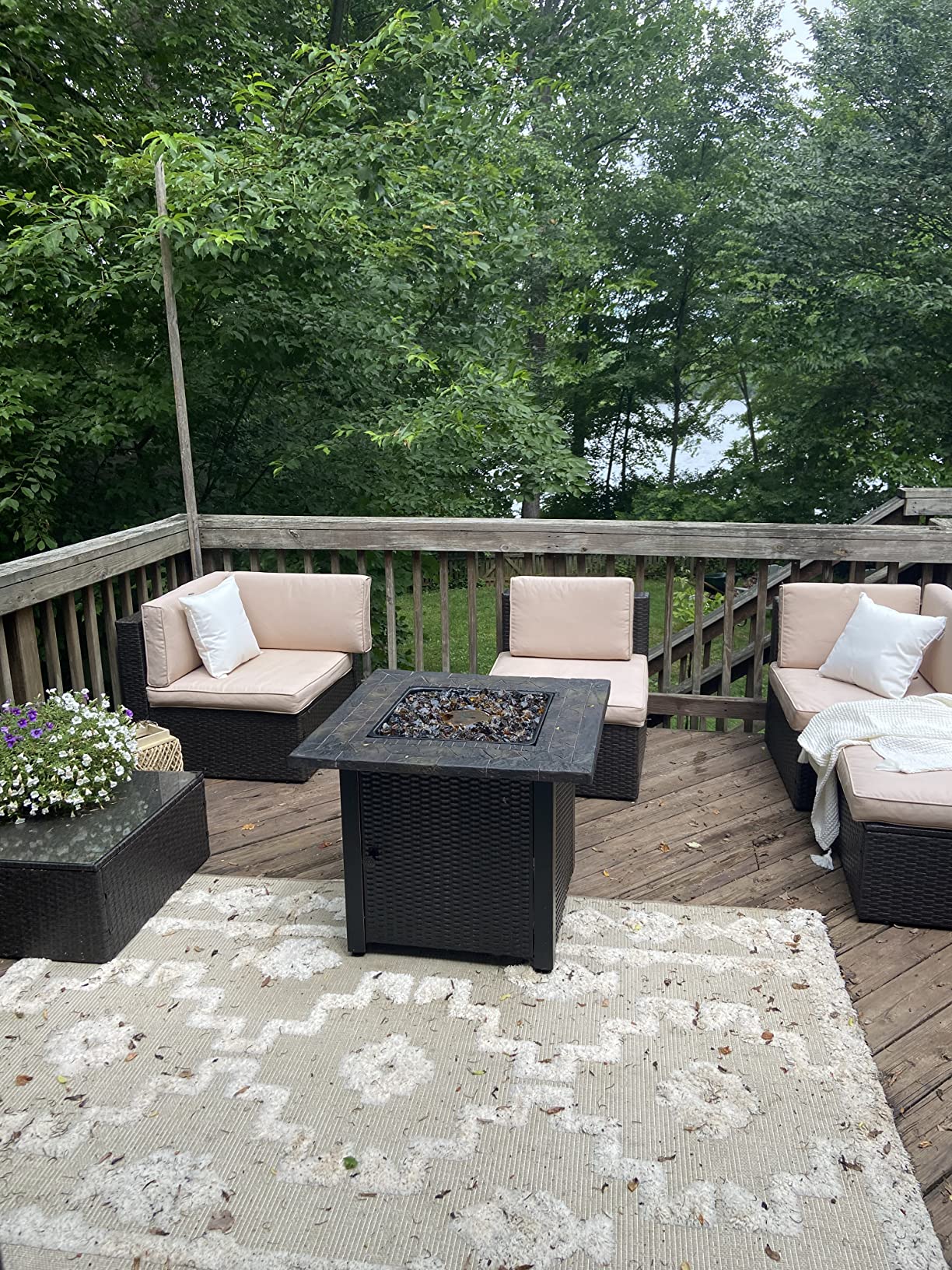 预发布站点、【Furniture】5 Pcs Patio Furniture Sets, All-Weather Brown PE Wicker Outdoor Couch Sectional Patio Set、mysite-12345