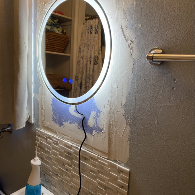 预发布站点、【Home Improvement】Modern & Contemporary Lighted Fog Free Round Bathroom / Vanity Mirror、-12345