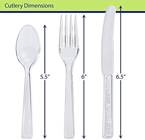 Party Dimensions Plastic 300 Count Cutlery Combo Box, Clear, Combo Box, Clear 300 Count111mysite