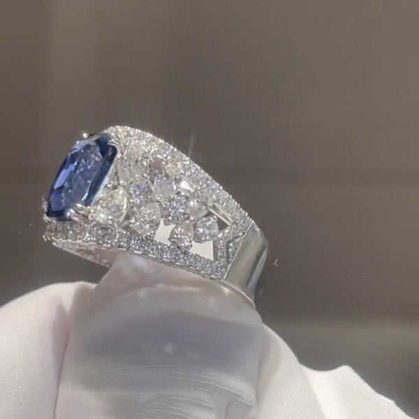 预发布站点、5ct Radiant Cut Sapphire Boldd Engagement Ring、testother-12345