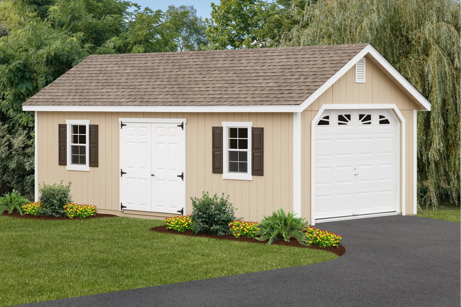 预发布站点、【Storage Shed】12 ft. W x 26 ft. D Solid Wooden Garage Shed、-12345