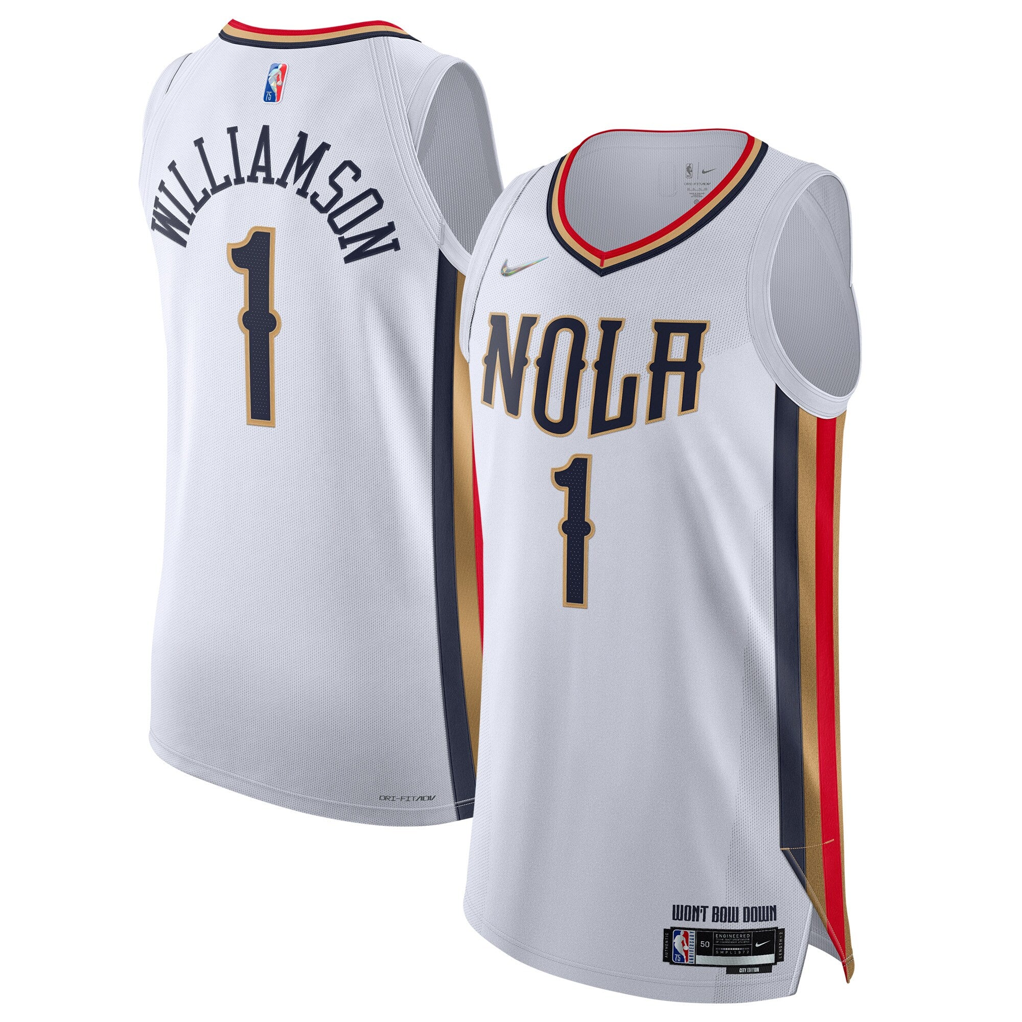 预发布站点、Zion Williamson New Orleans Pelicans 2021/22 Swingman Jersey - City Edition - White、FF-CUSTOM-12345