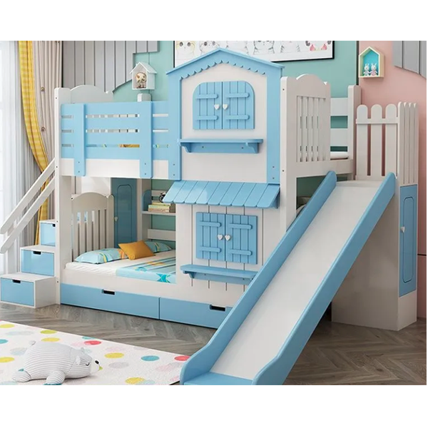 预发布站点、【Furniture】Children's Bunk Bed Mother-Child Bed Girl Bunk Bed with Wardrobe Slide、mysite-12345