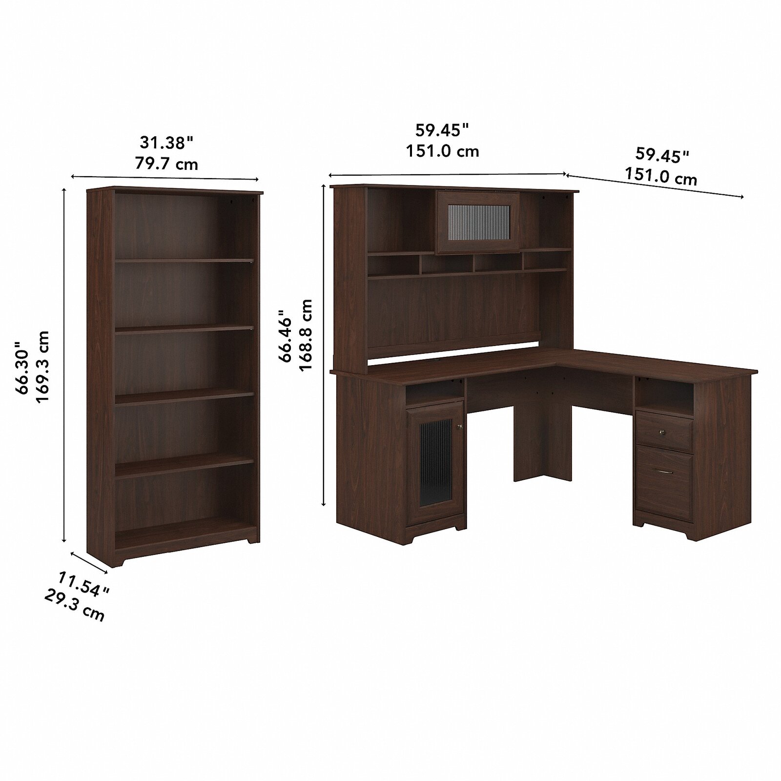 预发布站点、【Furniture】Alharby 4 Piece L-Shape Computer Desk Office Set with Hutch、-12345