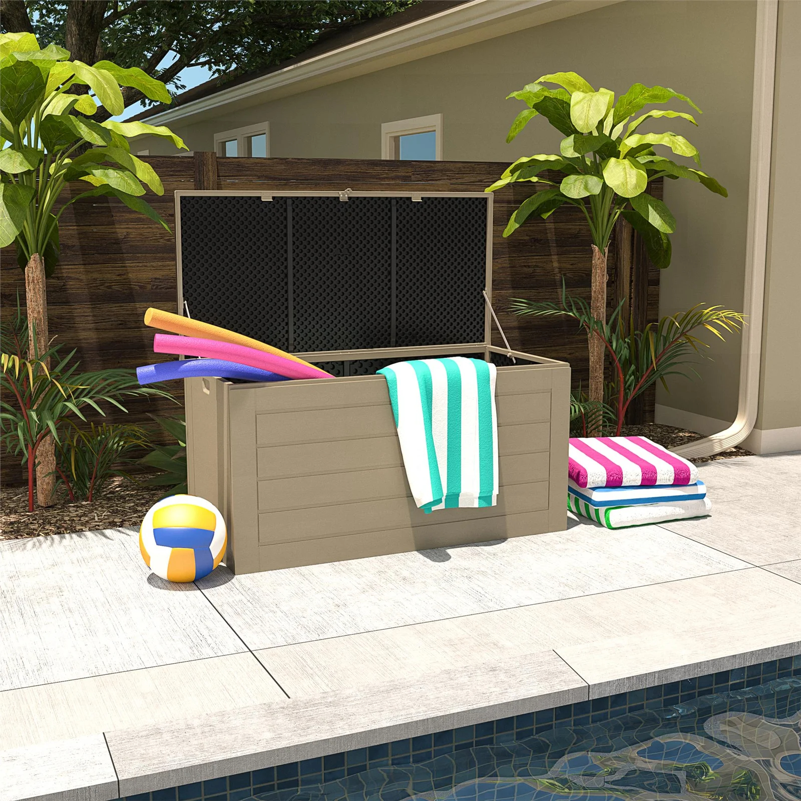 预发布站点、【Storage Shed】180 Gallon Water Resistant Plastic Lockable Deck Box、-12345