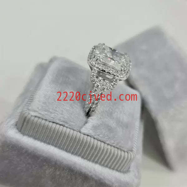 预发布站点、5.4ct Split Shank Cushion Cut Engagement Ring、testother-12345