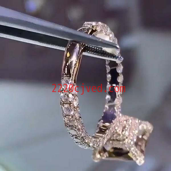 预发布站点、5.15ct Radiant Cut Champagne Engagement Ring in Rose Gold、testother-12345