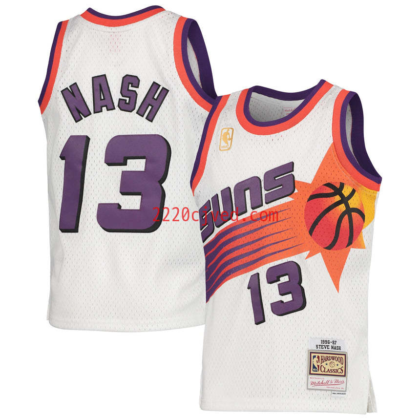 预发布站点、Youth Phoenix Suns Steve Nash Mitchell & Ness White 1996-97 Hardwood Classics Swingman Jersey、FF-CUSTOM-12345