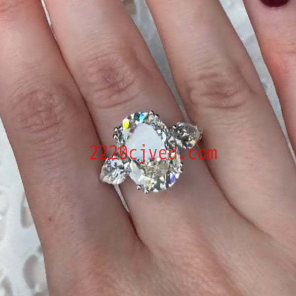 预发布站点、5.8ct Oval Cut Three Stone Engagement Ring、testother-12345
