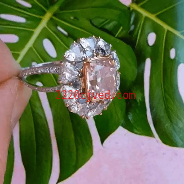 预发布站点、5ct Cushion Cut Pink Sapphire Engagement Ring、testother-12345