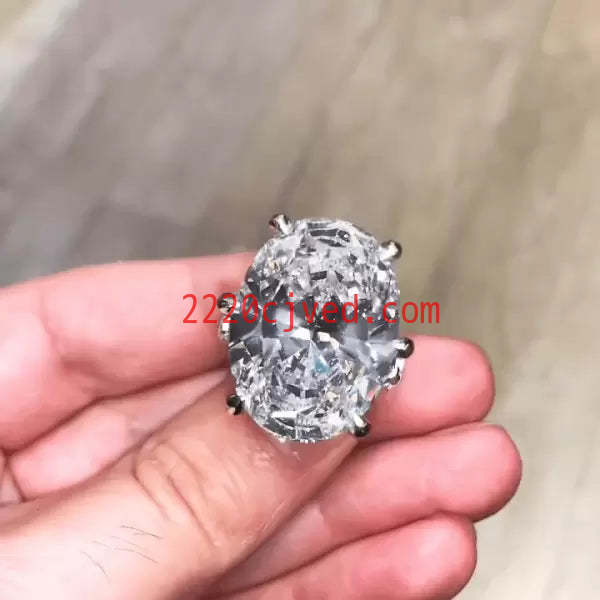 预发布站点、5.8ct Oval Cut White Sapphire Engagement Ring、testother-12345