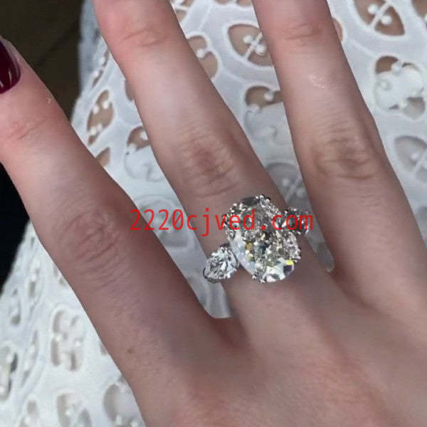 预发布站点、5.8ct Oval Cut Three Stone Engagement Ring、testother-12345