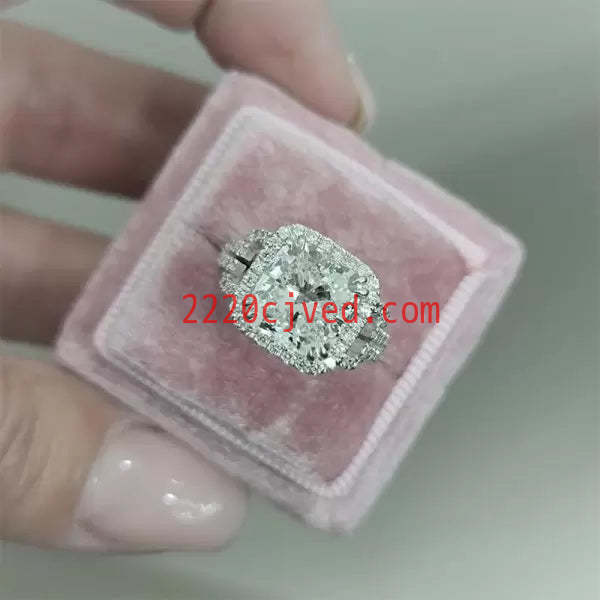 预发布站点、5.4ct Split Shank Cushion Cut Engagement Ring、testother-12345