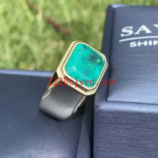 预发布站点、5.2ct Emerald Cut Emerald Engagement Ring、testother-12345