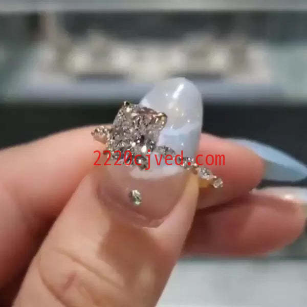 预发布站点、5ct Cushion Cut White Sapphire Ring In Gold、testother-12345