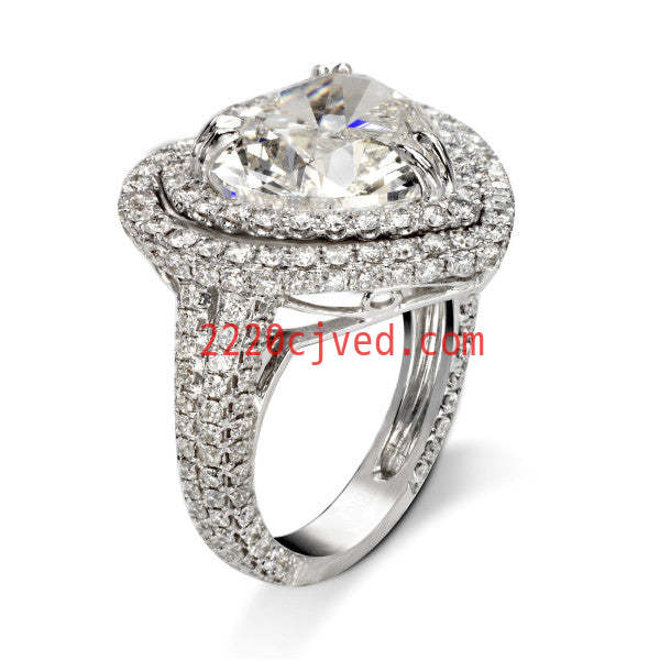 预发布站点、5.2ct Heart Cut White Sapphire Engagement Ring、testother-12345