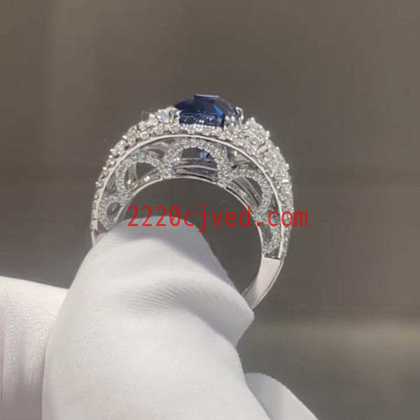 预发布站点、5ct Radiant Cut Sapphire Boldd Engagement Ring、testother-12345