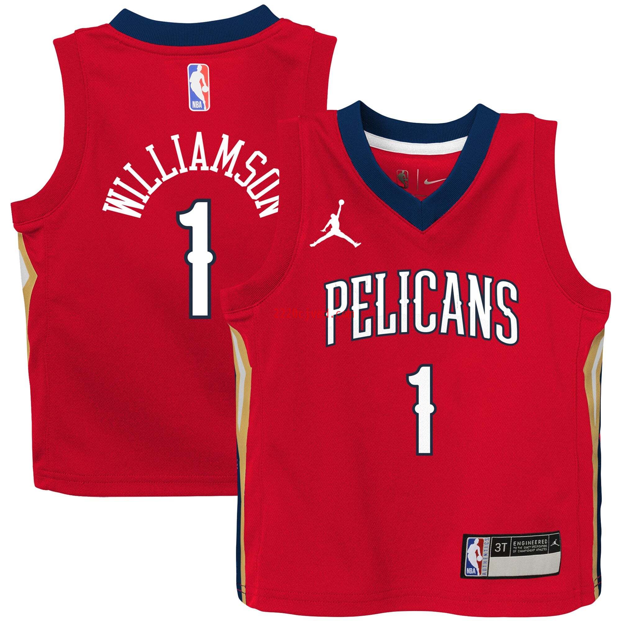 预发布站点、Zion Williamson New Orleans Pelicans Jordans Brand Toddler 2020/21 Jersey - Red - Statement Edition、FF-CUSTOM-12345