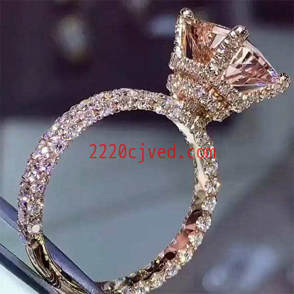 预发布站点、5.15ct Radiant Cut Champagne Engagement Ring in Rose Gold、testother-12345
