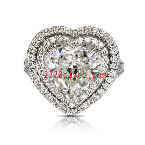预发布站点、5.2ct Heart Cut White Sapphire Engagement Ring、testother-12345