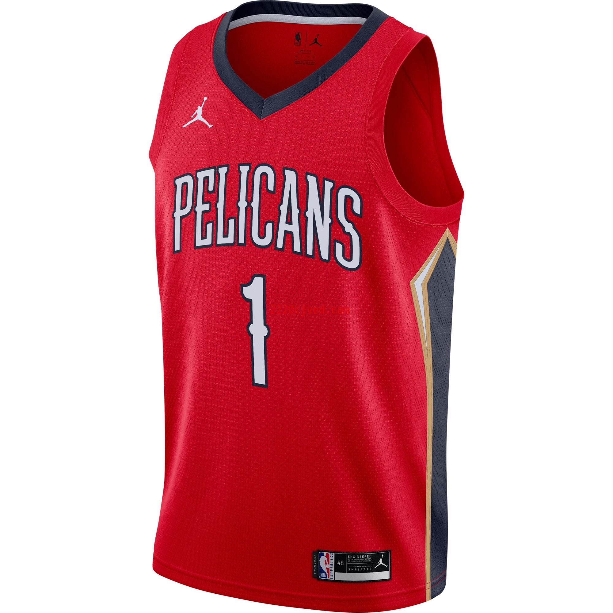 预发布站点、Zion Williamson New Orleans Pelicans Jordans Brand 2020/21 Swingman Jersey - Statement Edition - Red、FF-CUSTOM-12345