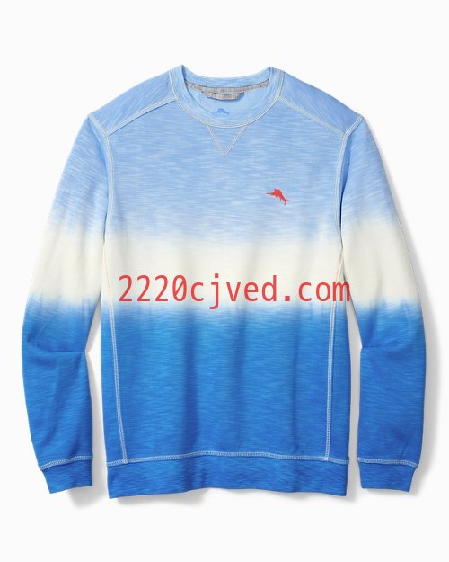 预发布站点、Big and Tall Tobago Bay Horizon Crewneck Sweatshirtenglish、-12345