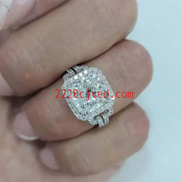 预发布站点、5.4ct Split Shank Cushion Cut Engagement Ring、testother-12345