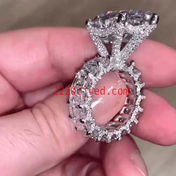 预发布站点、5ct Pear Cut White Sapphire Engagement Ring、testother-12345