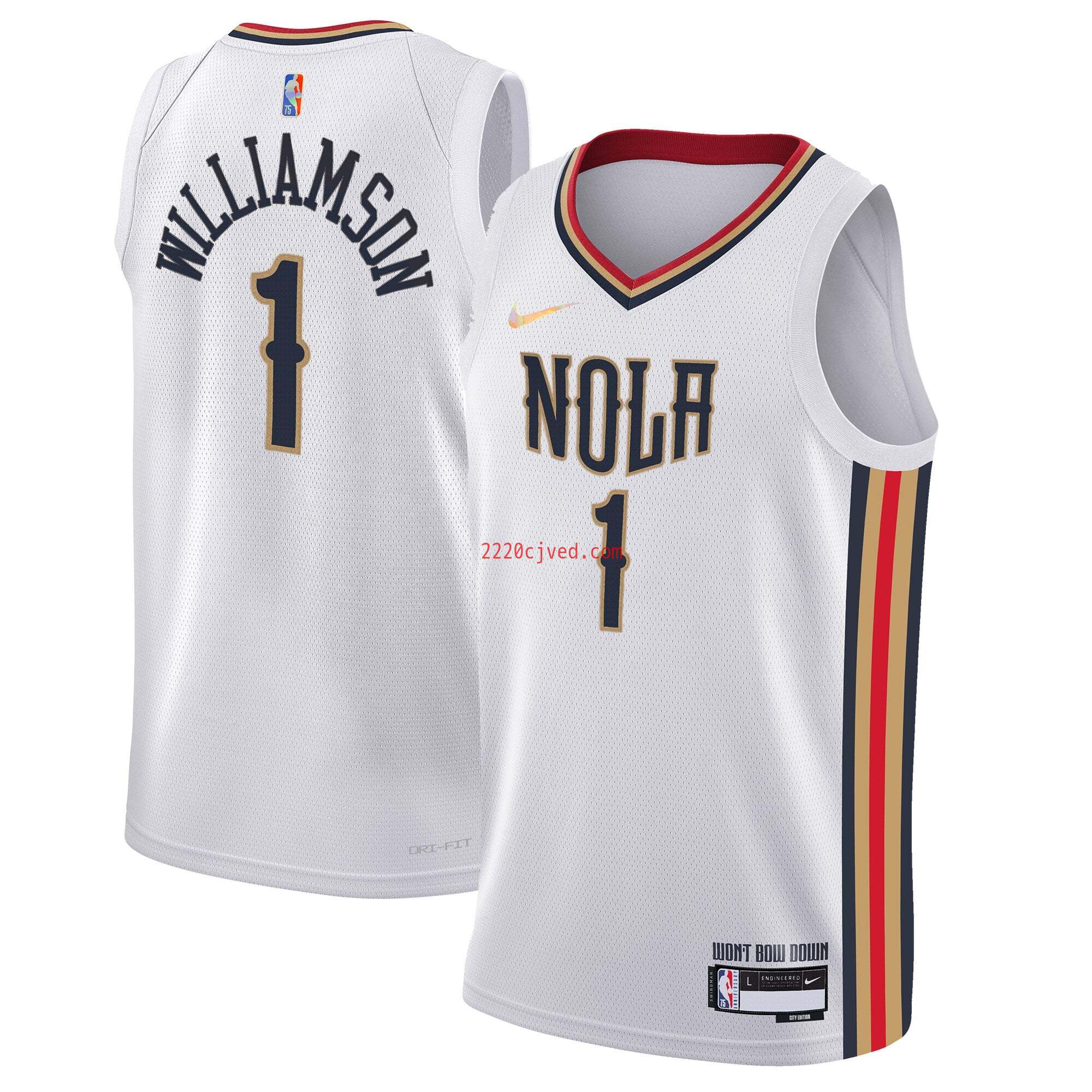 预发布站点、Zion Williamson New Orleans Pelicans Youth 2021/22 Swingman Jersey - City Edition - White、FF-CUSTOM-12345