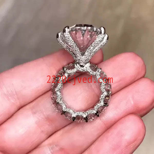 预发布站点、5.8ct Oval Cut White Sapphire Engagement Ring、testother-12345