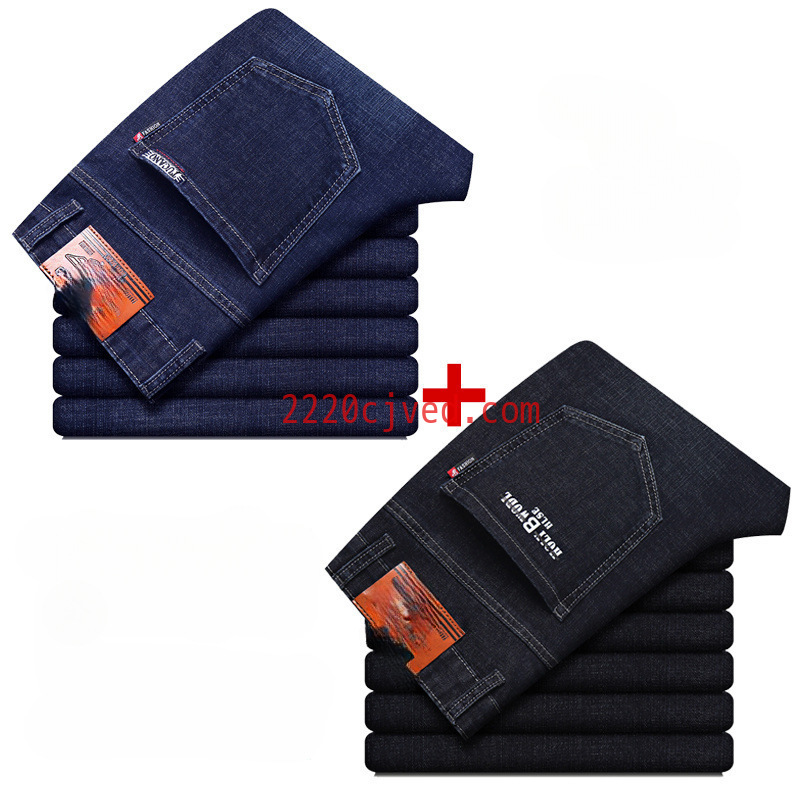 预发布站点、BLUE HARDCORE Qs Woodpecker New Summer Thin Men's Jeans Loose Straight Stretch Plus Size Trousers Middle-aged Business Casual、https://detail.1688.com/offer/860483009075.html-12345