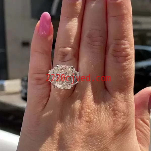 预发布站点、5ct Radiant Cut White Sapphire Engagement Ring、testother-12345