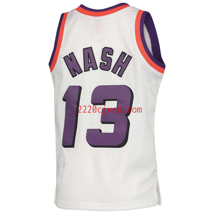 预发布站点、Youth Phoenix Suns Steve Nash Mitchell & Ness White 1996-97 Hardwood Classics Swingman Jersey、FF-CUSTOM-12345