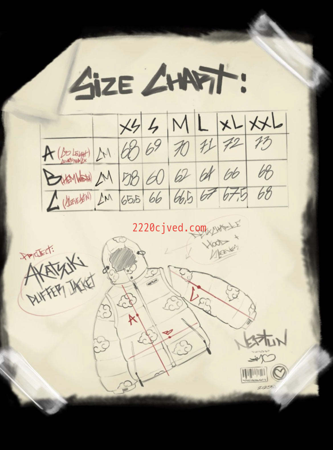 预发布站点、Akatsuki Puffer Jackett White、mysite-12345