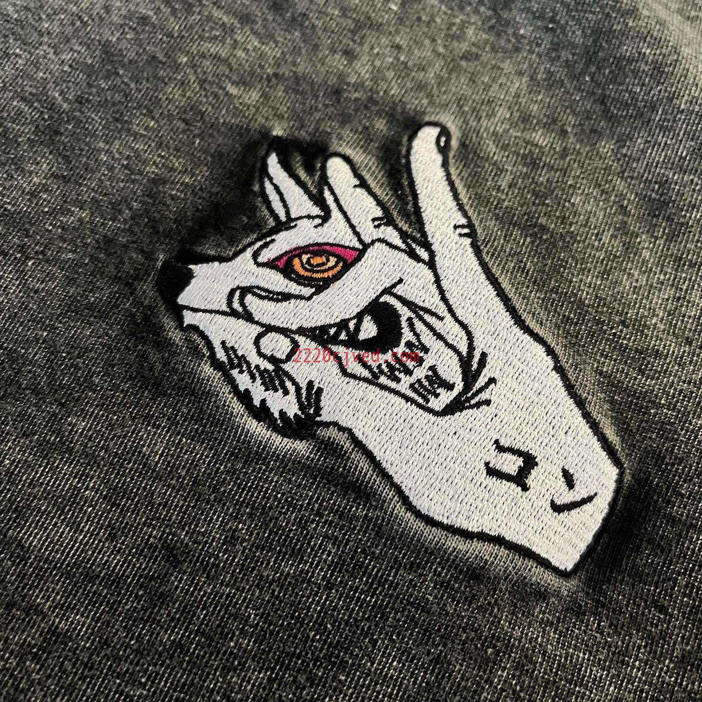 预发布站点、Aki "??? ?????" Acid Wash Embroidery T-shirt、mysite-12345