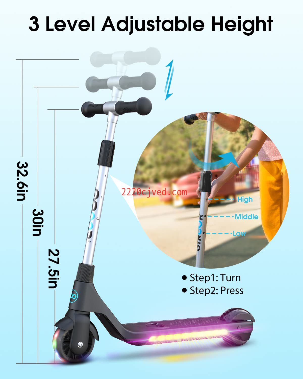 预发布站点、【Sports&Outdoors】Electric Scooter for Kids, Teens, Boys & Girls with Lightweight & Adjustable Handlebar、-12345